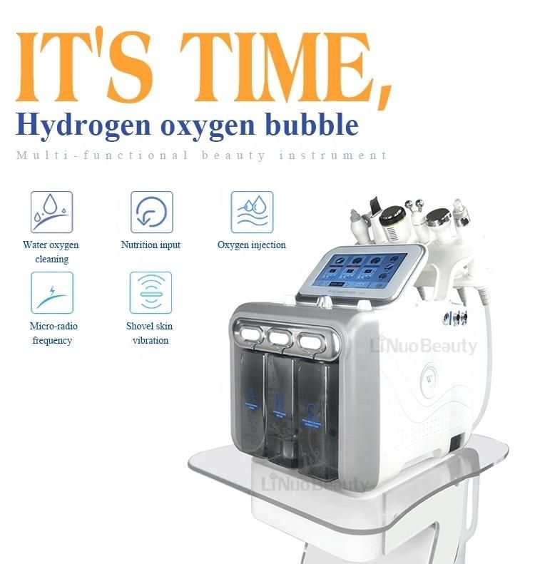 2019 Best Selling H2O2 6 in 1 Deep Clear Oxygen Spray Bio Lift Scrubber Aqua Peeling Hydro Dermabrasion Machine