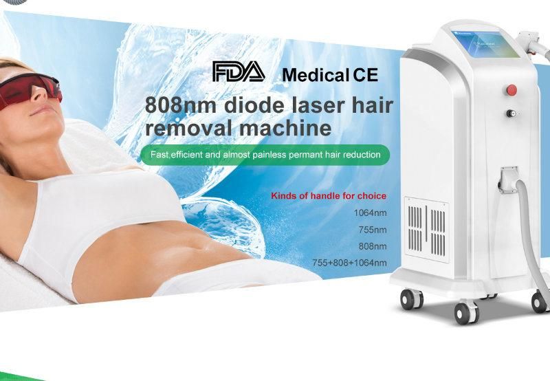 Alexandrite 755nm 808nm 1064nm Hair Removal Diode Laser Machine