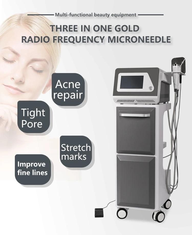 Gold Fractional RF Crystal Skin Therapy Microneedle Skin Rejuvenation Machine