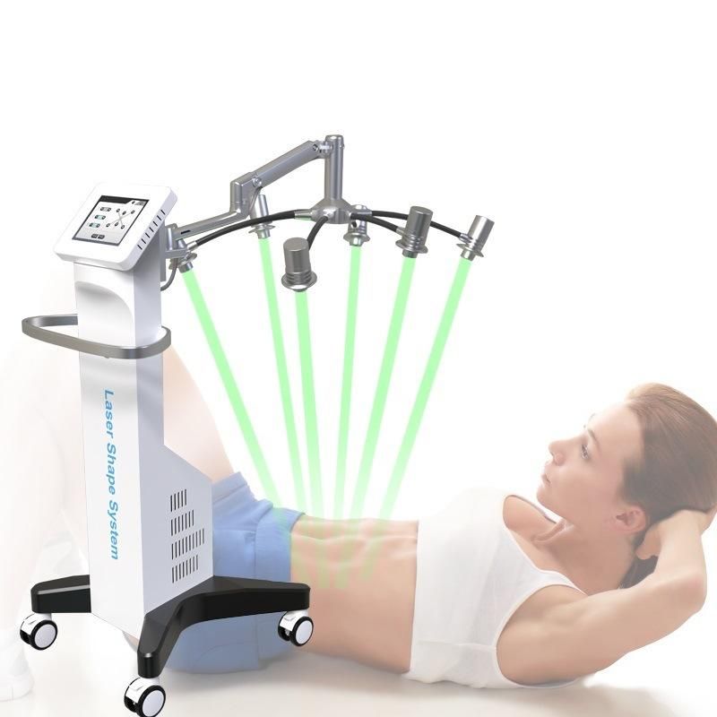 6D Laser Cold Lipo Laser Slimming Machine Body Sculpt 635nm Green Laser Weight Loss Fat Reduction