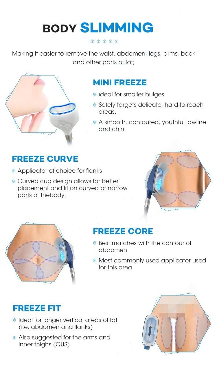 Five Hands Cool Tech Sculpting Shape Fat Freezing Cryolipolysis Beauty Machine