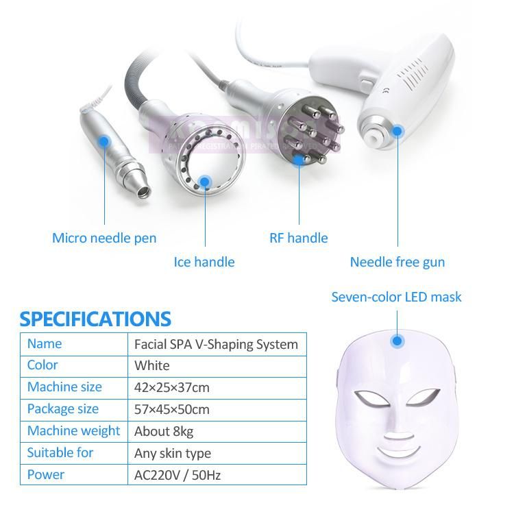 Facial Care LED Mask RF No Needle Mesotherapy Machine