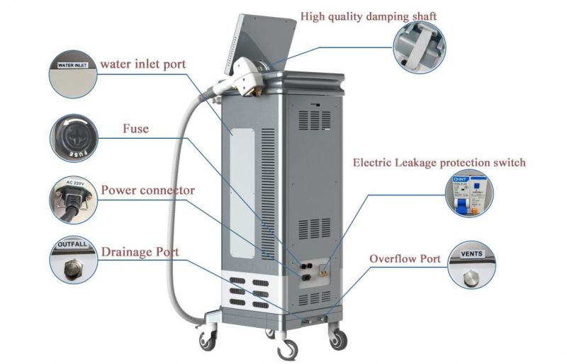 1200W 808nm Hair Removal Laser Diode Laser Machine