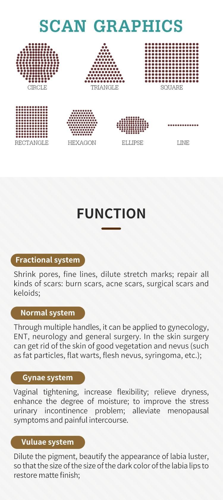 Fractional CO2 Laser Vaginal Tightening Skin Care Medical Equipment