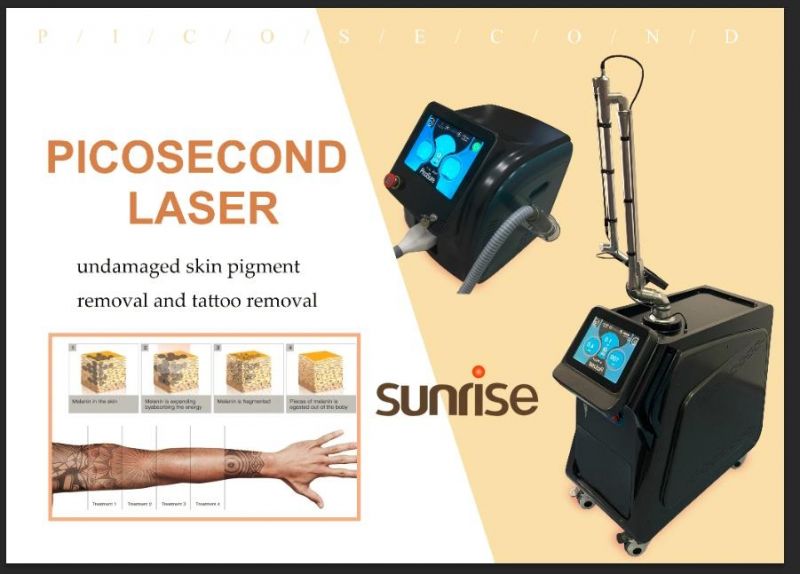 Portable Non Invasive 755nm Pico Laser Treatment Picosecond Laser Tattoo Pigment Freckle Removal Machine Picosecond Laser