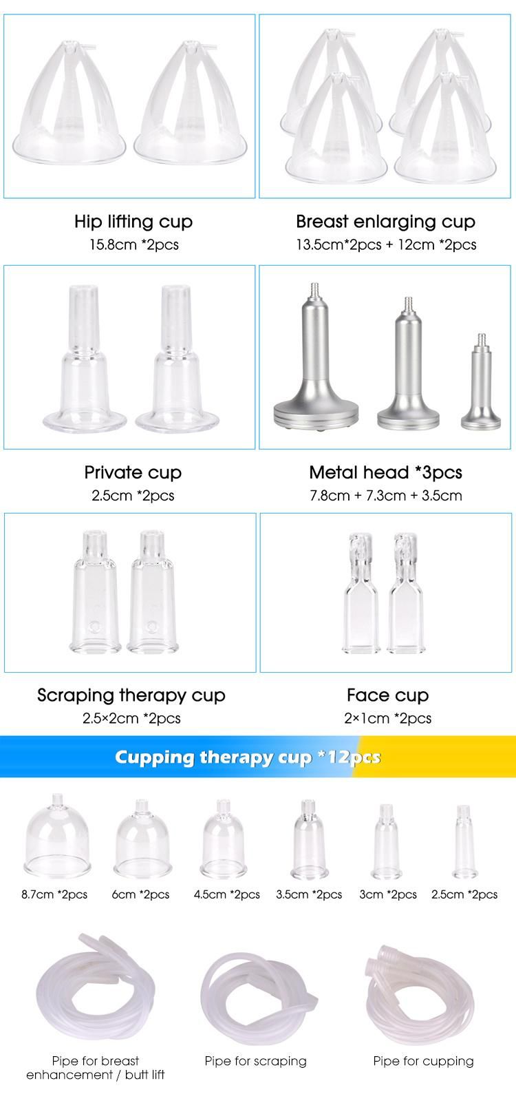 Salon Vacuum Breast Lift Electric Cupping Therapy Machine Body Massage Slimming Machine