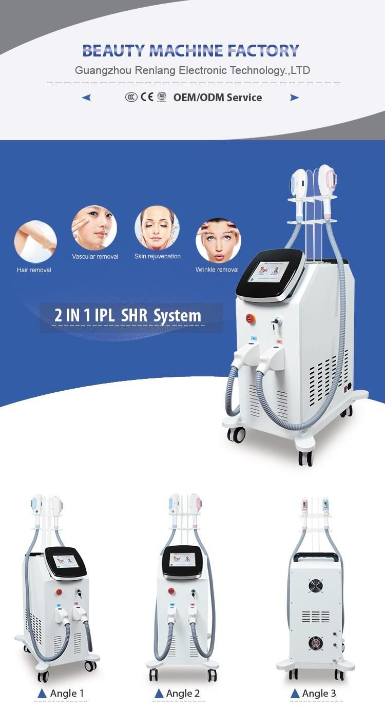 2 in 1 SSR Shr IPL Hair Removal Machine for Skin Rejuvenation