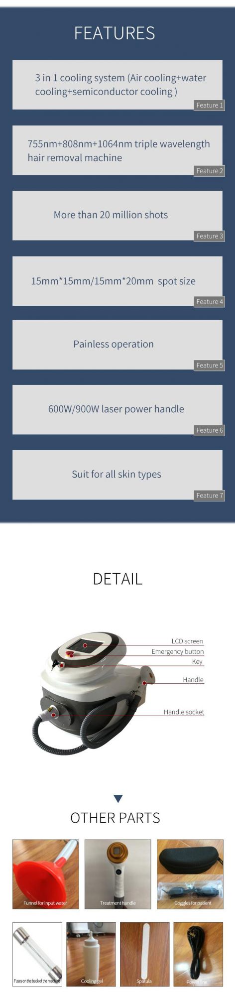 Manufacturer 808nm Diode Hair Removal Permanently Laser Machine Price