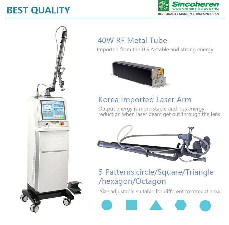 Vertical CO2 Fractional Laser Fractional CO2 Laser Wrinkle Removal Stretch Marks Removal Machine