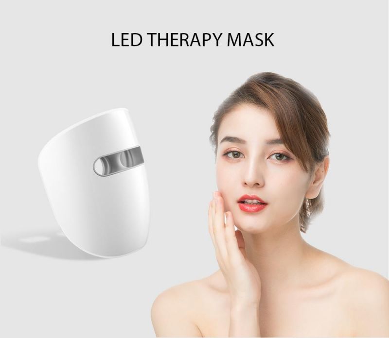 Newowo Custom 3 Colors 120 LED Beads Face Skin Recovery Therapy Device Facial Beauty Mask with Remote for Personal Care Home Use