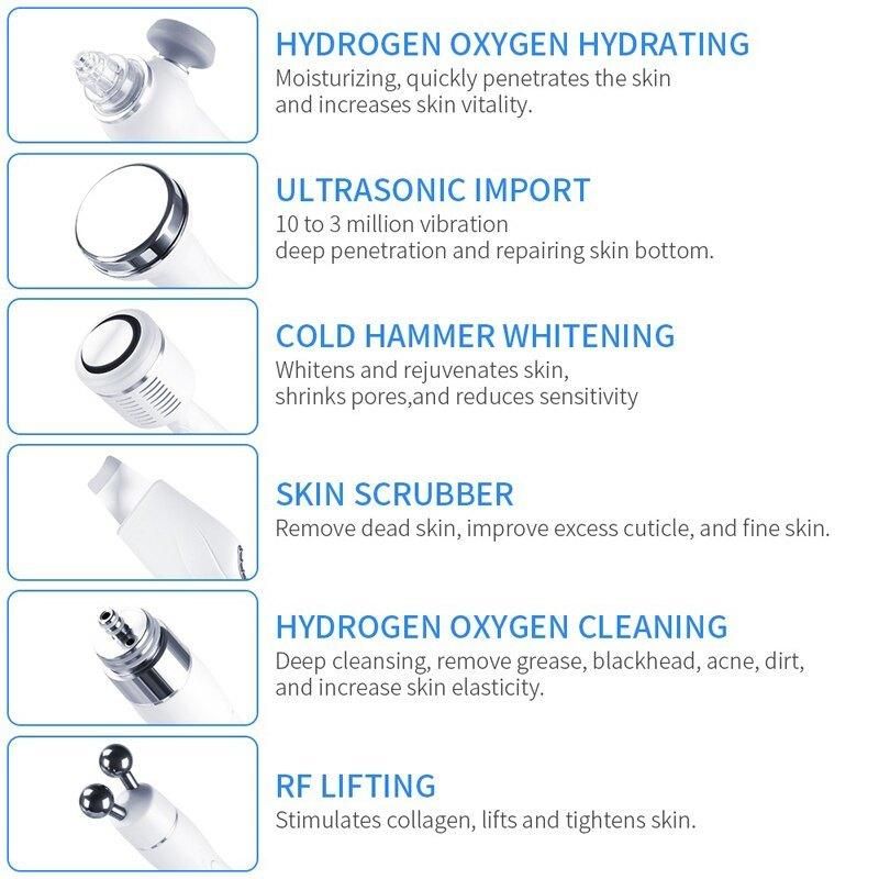 2020 Multifunctional H2O2 Hydrogen Facial Hydrodermabrasion Beauty Machine for SPA and Salon