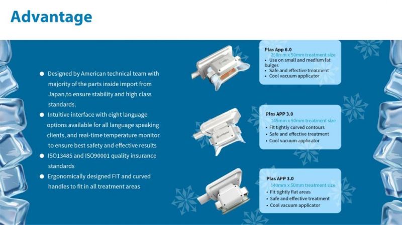 Consultant Dr. Sincoheren Coolplas Cryo Therapy Body Slimming Device Fat Freezing Cellulite Reduction Machine 2 Handlepieces Working Together