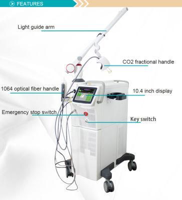 ND: YAG Laser+ CO2 Laser 4D Fotona Erbium Fractional Laser Stretch Marks Removal Skin Care Beauty Equipment 2940nm 1064nm Laser