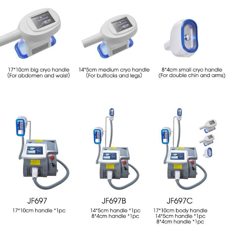 OEM Host Handle Control Dual Screens Cryotherapy Body Slimming Machine with Blue LED Light