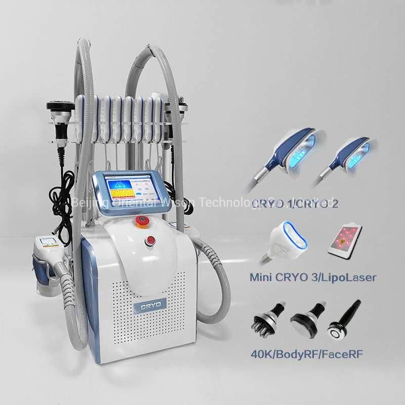 360 Cryolipolysis RF Vacuum Cavitation Lipo Laser 5 Handles Fat Loss Cryo Machine Fat Freeze RF Cavitation Cryolipolysis