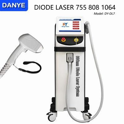 Diode Laser 755nm 808nm 1064nm Triple Wavelength Hair Removal Device for All Skin Types