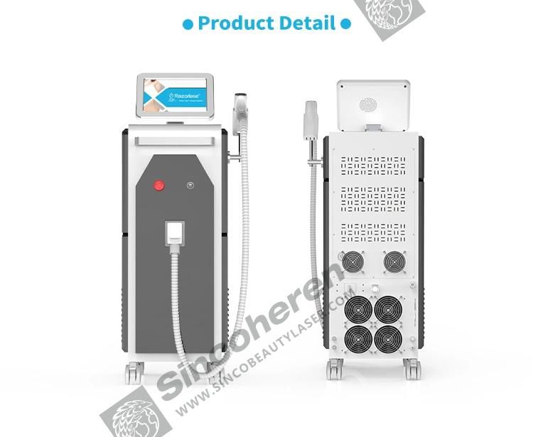 2021 Permanent Hair Removal Device 808 755 1064 Diode Laser Hair Removal Equipment 1200W Diode Laser Machine