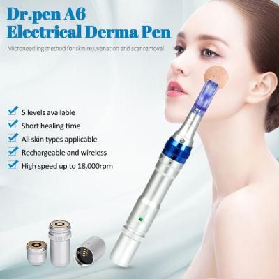 Portable Rechargrable Wireless Microneedling Derma Pen for Skin Rejuvenation