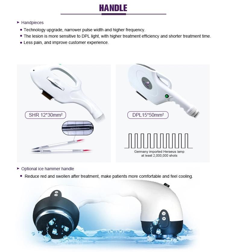 E-Light IPL RF SPA Shr IPL Hair Removal Multifunction Skin Care Beauty Equipment