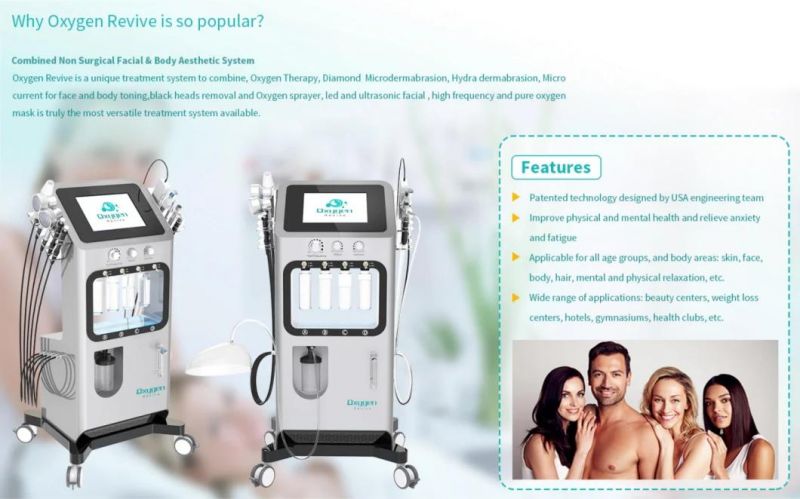 Popular New Arrival Salon Equipment 9 in 1 Multifunction Hydra Beauty Facial Dermabrasion Machine (J)