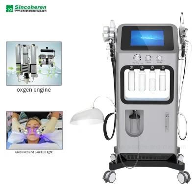 LED Oxygen Jet Sincoheren Multifunctional Deep Facial Cleaning Skin Care Dermabrasion Beauty Device for Sale