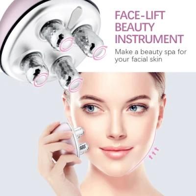 USB Rechargeable Face Roller Massager Face Thinner Instrument Fade Dark Circles and Tighten Skin Cosmetologist Face Lift Beauty Instrument