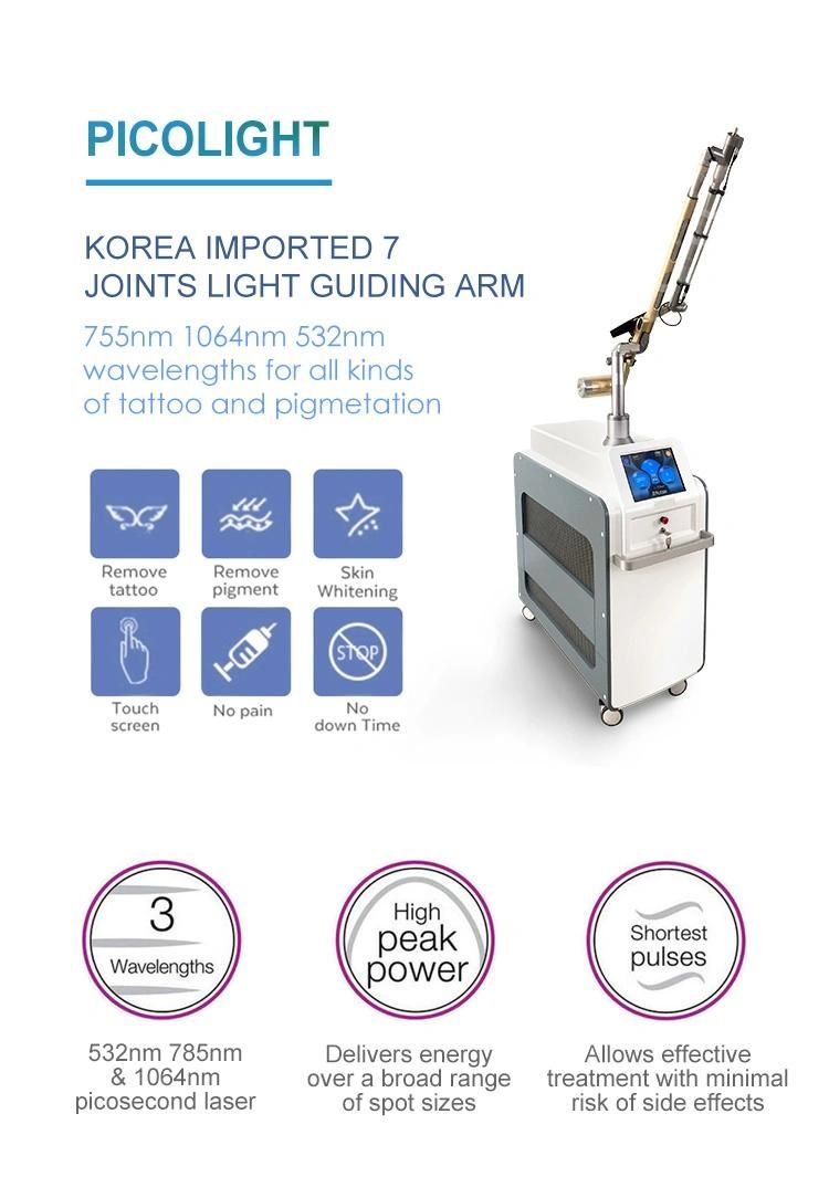 Pigment Acne Picosecond Laser Tattoo Removal Machine