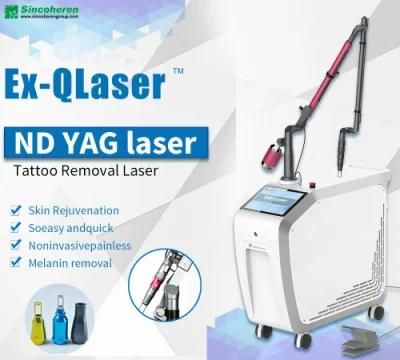 Sincoheren 5ns Pulse Width Tattoo Removal ND YAG Laser Machine with FDA Medical CE Certificate for Beauty Skin Care Clinic