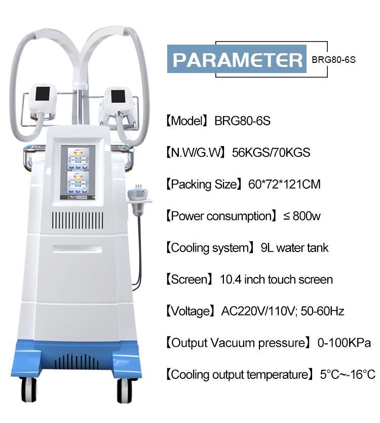 Fast Fat Shaper with Cavitation/RF/Cryotherapy Cryosurgery Machine Ctl80 6s