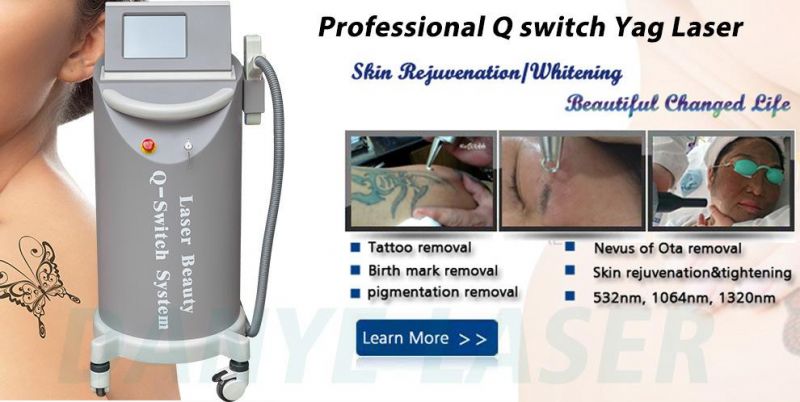 High Power Q Switch ND YAG Carbon Laser and 1064 532 1320 Tattoo Removal Machine
