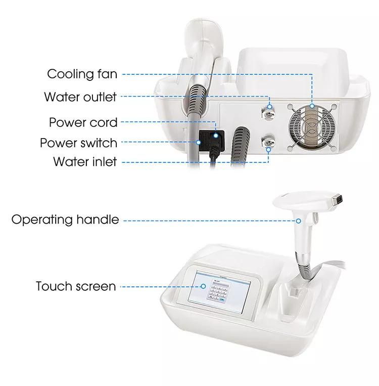 Portable High Power Water Temp Control 808 Diode Laser Hair Removal Machine