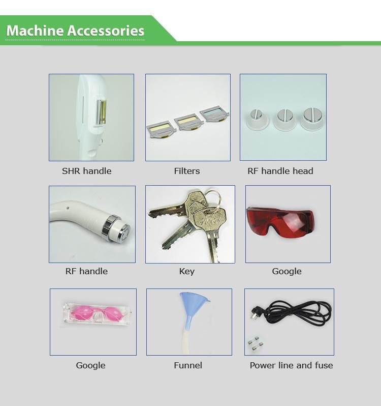 Permanent IPL RF Elight Hair Removal Machine for Wrinkle Removal