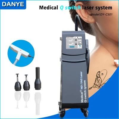Q Switch ND YAG Laser Carbon Facial Skin Whitening 1064 532 1320nm Tattoo Removal Machine