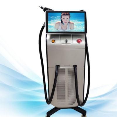 2022 New CE TUV 1800W 2000W Diode Laser Two Handles Titanium Laser Hair Removal Tattoo Removal Machine