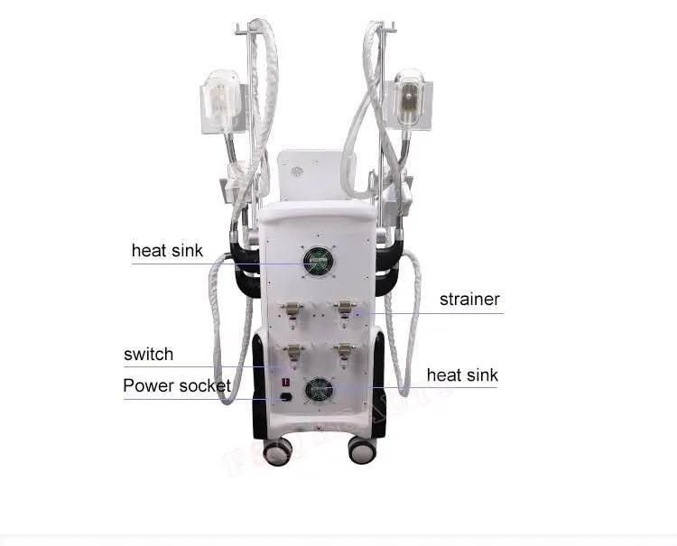 Fat Freezing 4 Handles Vacuum Cryoliposis Body Slimming Weight Loss Beauty Salon Equipment