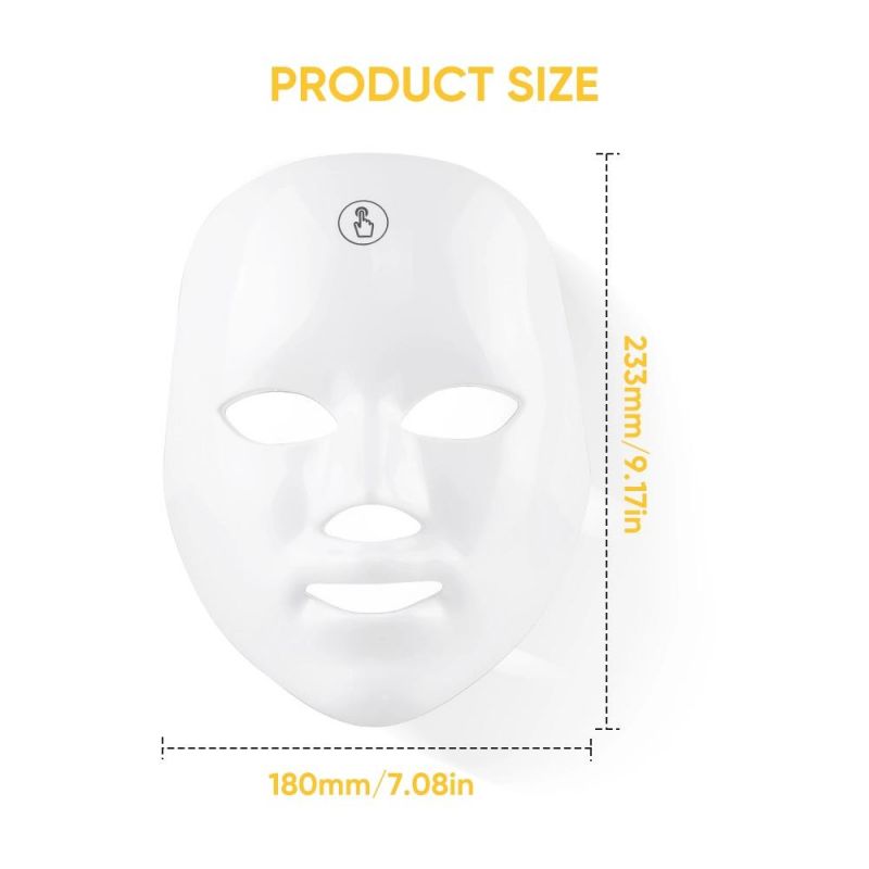 2022 New Arrivals Rechargeable 7 Color PDT LED Wireless Therapy Face Mask for Beauty