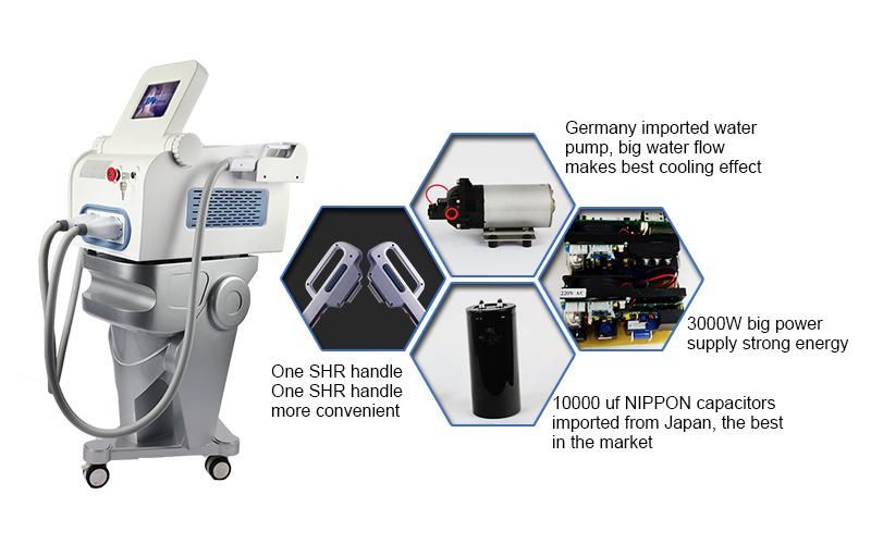 2022 New Hot Selling and Painless Laser E-Light Shr Hair Removal Machine Price