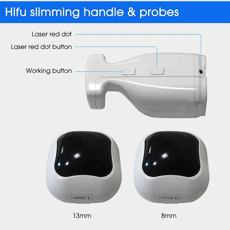 Portable 2 Handles Anti-Aging Hifu Face Lift Body Slimming Machine Hot for Salon SPA