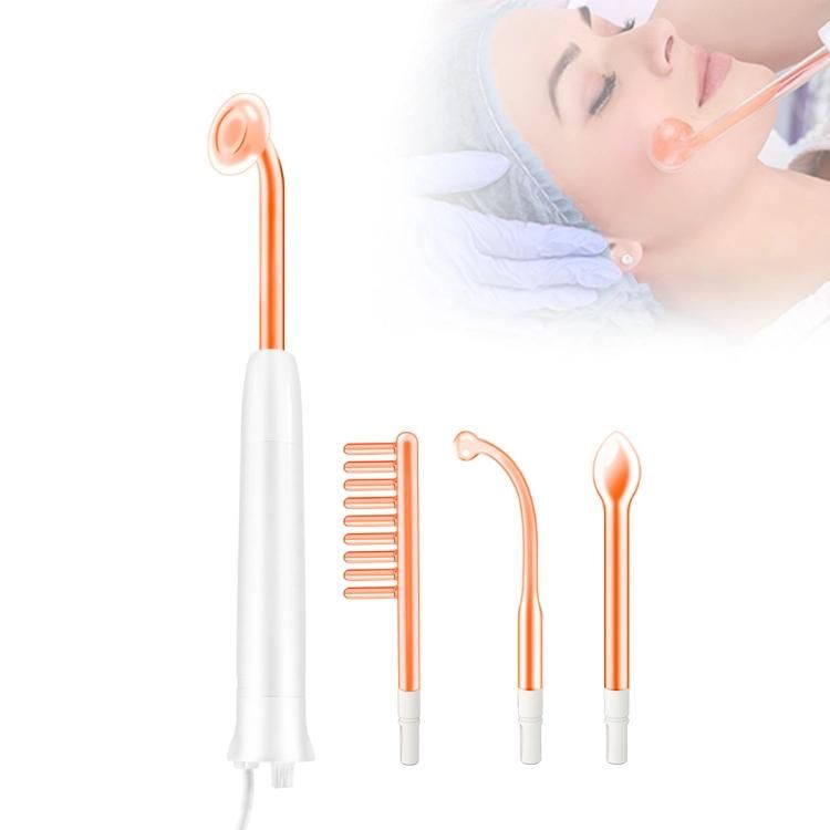 4 Tubes Handheld Skin Therapy Beauty Portable High Frequency Wand Facial Machine