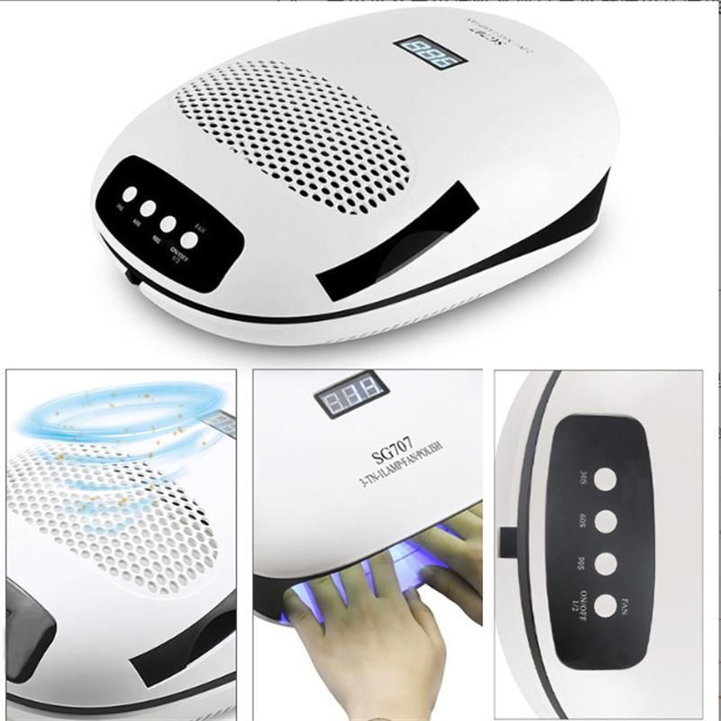 Two-in-One Vacuum Cleaner Fan Light Therapy Glue Nail Polish Drying Lamp