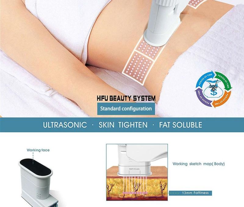 High Intensity Focused Ultrasound Hifu Skin Care Machine