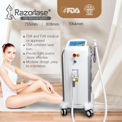 Pain Free 3 Wavelength 755nm-808nm-1064nm Diode Laser Hair Removal for Medical Laser Treatment Equipment