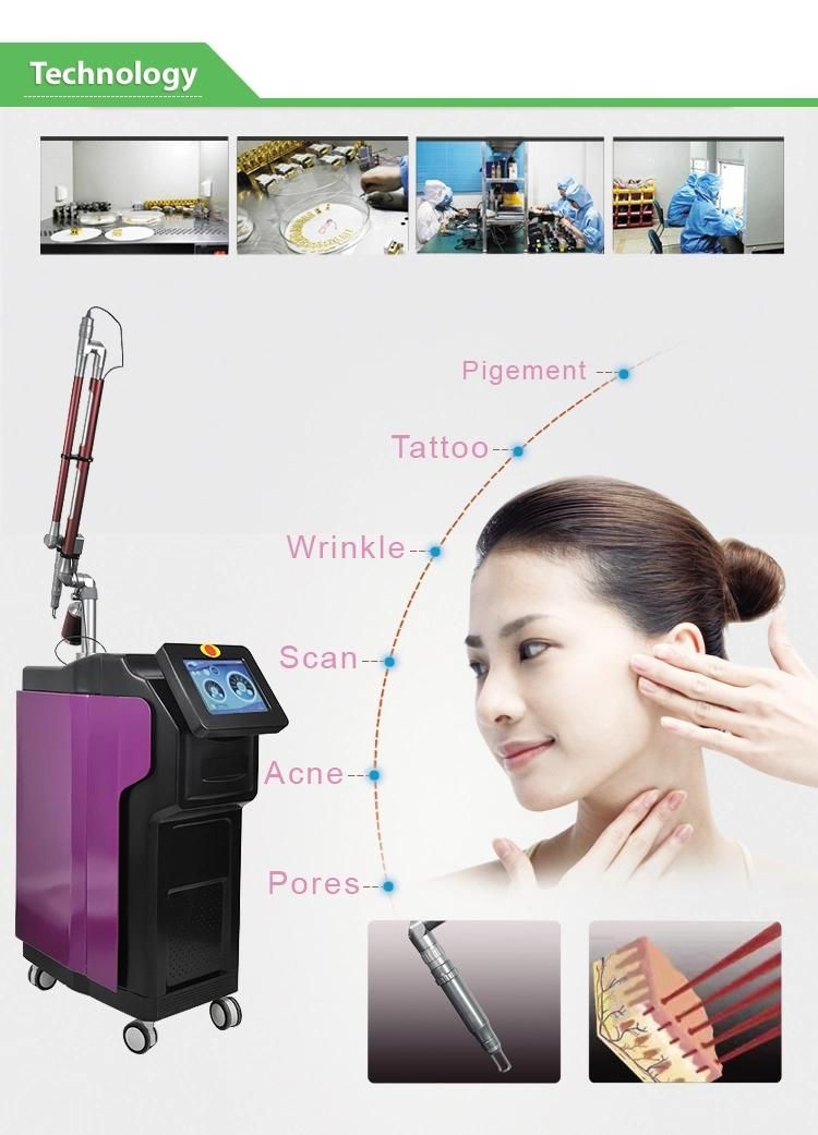 RoHS Aprroval Picosecond Pico Laser Tattoo Removal Beauty Machine