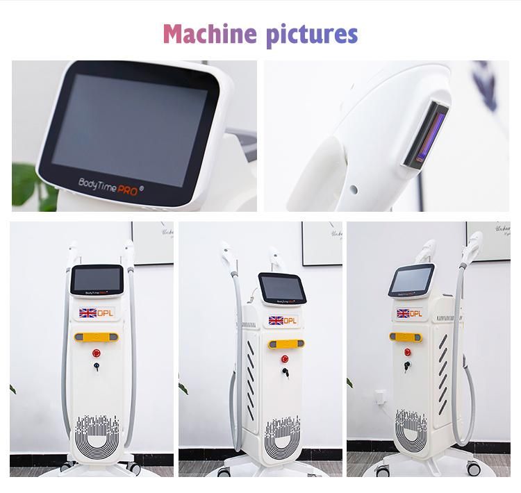 All Skin Types 2 Handles Skin Whitening Dpl RF Laser Hair Removal Machine IPL