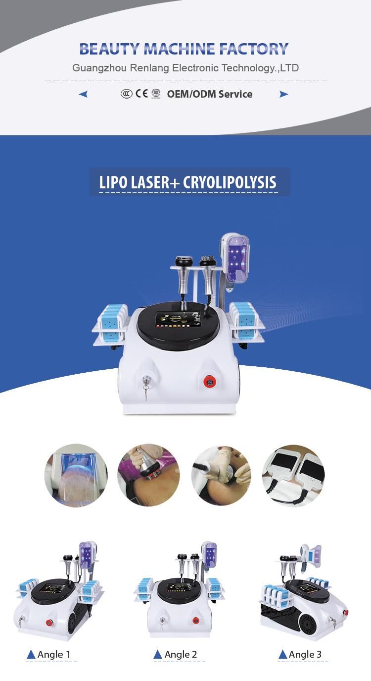 Salon Use Criolipolisis Cavitation RF Slimming Machine with Lipo Laser