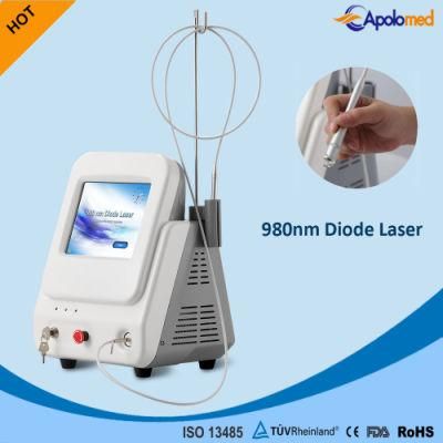 980 Nm Diode Laser for Spider Vein Removal / Laser Vascular Removal Machine / Capillaries Removal Beauty Equipment