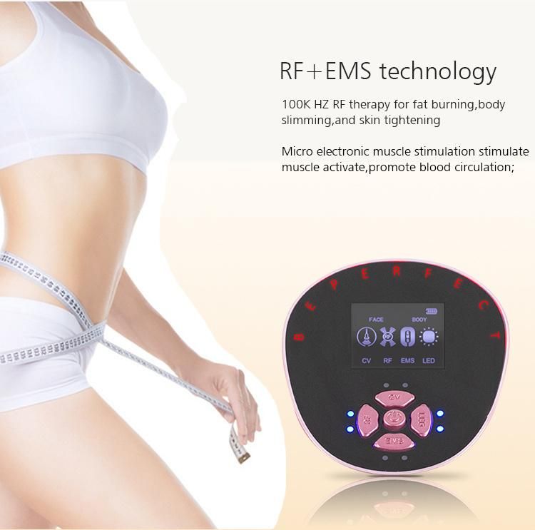 Ultrasonic RF Body Slimming Beauty Device Facial Beauty Massage Slimming Equipment Pink