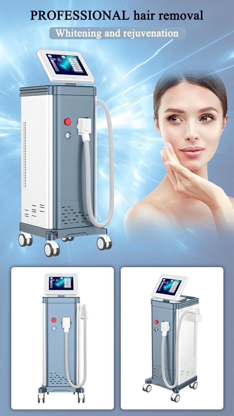Painless Laser Hair Rempval 808nm Diode Laser Facial Depilation Machine 600W Handle with 10 Bars Dl867