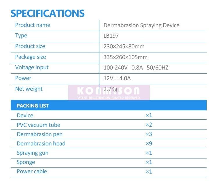 Portable Crystal Diamond Microdermabrasion Exfoliator