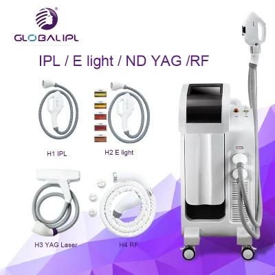 4 in 1 System IPL+ND YAG and RF Hair Removal Skin Tighten Beauty Machine